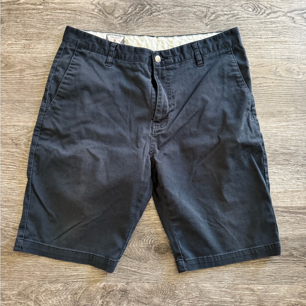 Volcom Men's Dark Gray Flat Front Shorts